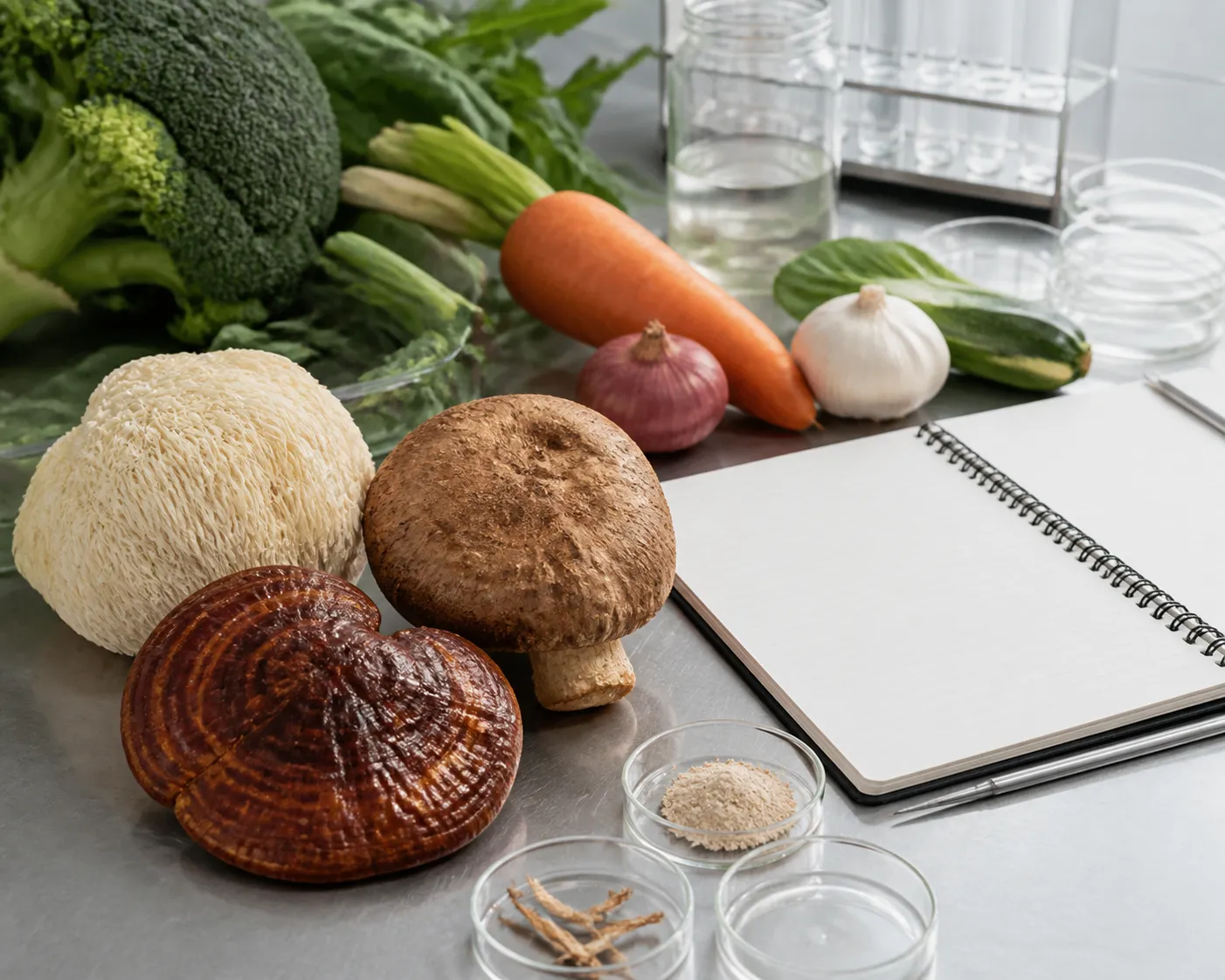 Original evidence-review editorial image for antioxidants in mushrooms: ergothioneine, glutathione, and evidence
